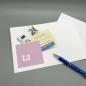 Preview: Grußkarte Baby Innenseite Steckfach Geschenk Stift