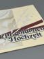 Preview: Hochzeitskarte A6 creme rot Querformat Detail Stempeltext