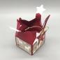Preview: Box Weihnachten dunkelrot Rentiere Sterne offen