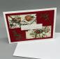 Preview: Karte Weihnachten A6 rot Querformat Vögel  Kuvert