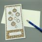 Preview: Weihnachtskarte  Kraftkarton weiß Ornamente  Kuvert Stift