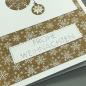 Preview: Weihnachtskarte Kraftkarton weiß Detail Textfeld Weihnachtsgruß
