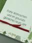 Preview: Karte Weihnachten A6 grün Tanne Druck Detail Schleifenband rot