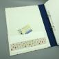 Preview: Buch Ringmechanik Herzen blau bunt Steckfach