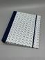 Preview: Ringbuch Planer A5 blau Blumen Gummiband Front