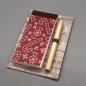 Preview: Block Notizen Miniformat Stift rot braun Zuckerstangen