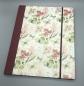 Preview: Mappe A4 Blumen rot Schmetterlinge