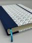 Preview: Notizbuch Tagebuch A5 Bindung Lesebändchen Detail blau