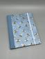 Preview: Heft Notizen A5 Buchdeckel blau Bienchen