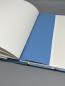 Preview: Heft Notizen A5 Buchdeckel Bindung Leinen blau Bienchen