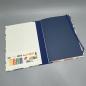 Preview: Notizen A5 Leinenrücken auswechselbar Heft blau Innenseite