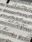 Preview: Notizen A6 Leinenrücken auswechselbar Heft beige braun Noten Lied Detail