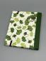 Preview: Notizen A6 Leinenrücken auswechselbar Heft Laub grün Rückseite