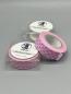 Preview: Klebeband Reispapier Herz rosa  Rollen