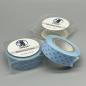 Preview: Klebeband Reispapier blau Herz Rollen