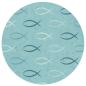 Preview: Bastelmaterial Karton aqua sand christlich Symbole Fisch aqua