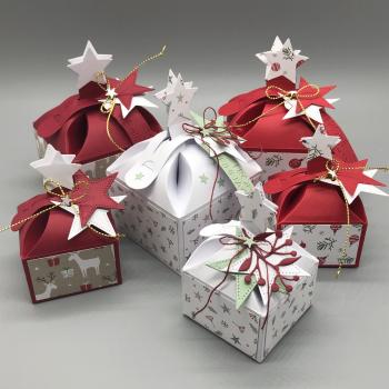 Box Weihnachten rot Varianten Verpackung