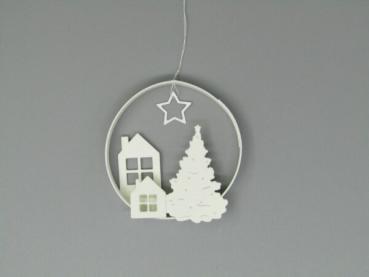 Häuser, Tannen, Stern