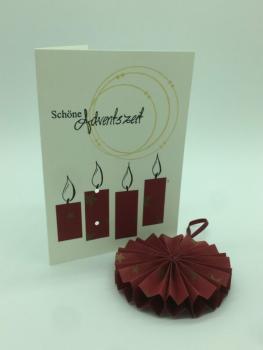 rot, Karte und Ornament