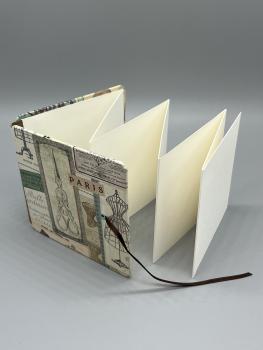 Buch Satinband Fotos Faltbuch Schneiderei Seiten Faltung