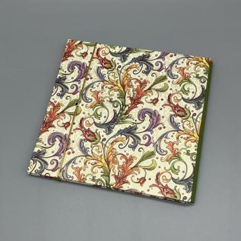 Buch Gummiband Faltbuch bunt Muster Rückseite