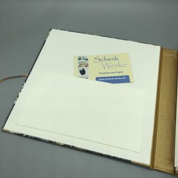 Fotoalbum Buch braun golden Blätter Steckfach