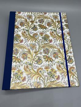 Ringbuch A4 Ranken Florentinisch bunt Vorderseite Gummikordel