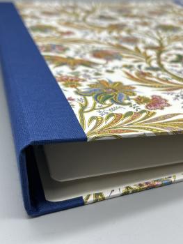 Preview: Ringbuch Ringmechanik A4 Ranken Florentinisch bunt Detail Leinenrücken