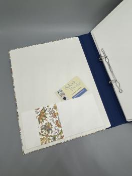 Preview: Ringbuch A4 Ranken Florentinisch bunt Steckfach Innendeckel