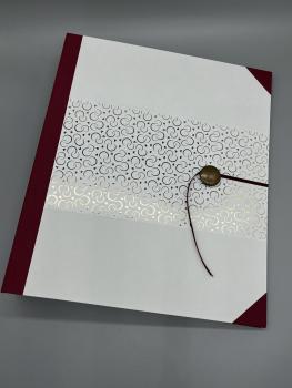 Planer Ringbuch Ringmechanik Front weiß Ringe gold rot