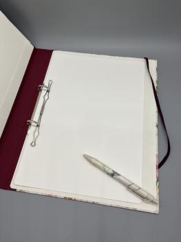 Ordner Ringbuch A4 rot floral Ringmechanik