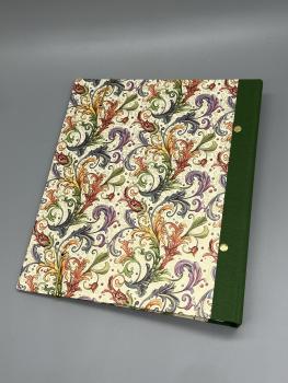 Ordner Ringbuch A5 grün florentinisch  Rückseite