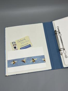 Preview: Ringbuch Planer A5 blau Innenseite Steckfach