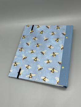 Ringbuch Planer A5 blau gold Nieten Rückseite