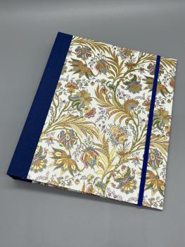 Ringbuch A5 Ranken Florentinisch bunt Vorderseite Gummikordel