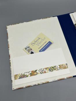 Preview: Ringbuch A5 Ranken Florentinisch bunt Steckfach Innendeckel