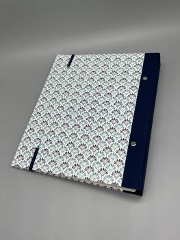 Ringbuch Planer A5 blau Blumen Rückseite