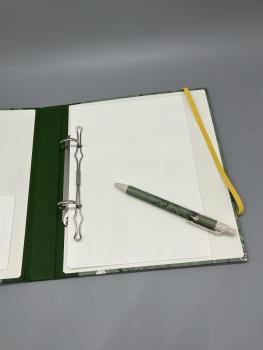 Ringbuch A5 Ordner Hefter Deckblatt Stift Ringmechanik Gummiband
