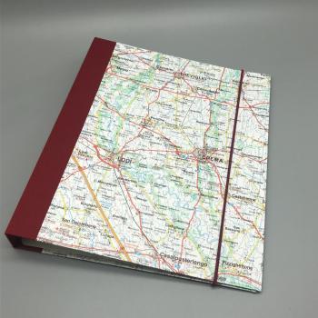Buch Landkarte Alpen Front Gummiband