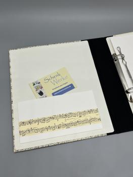 Preview: Ringbuch Musik Noten Steckfach Innendeckel