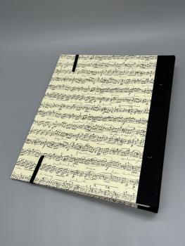 Ringbuch Musik Noten schwarz  Rückseite