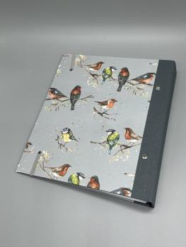 Ringbuch Planer A5 grau Rückseite Vogelmotiv