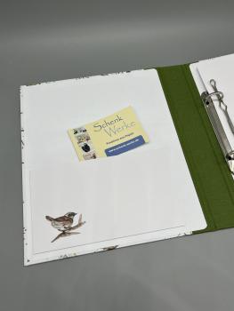 Preview: Ringbuch Planer A5 grau Innenseiten Mechanik Steckfach Sperling