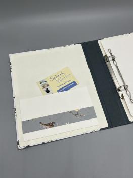 Preview: Ringbuch Planer A5 grau Innenseiten Mechanik Steckfach Sperling