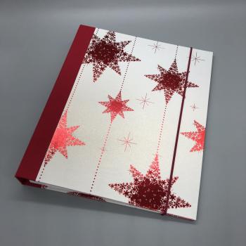 Ordner Ringbuch A5 rot Sterne Front Varianten