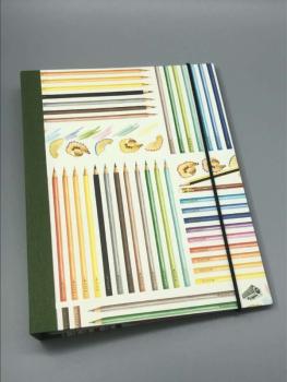Ringbuch Hefter Ringmechanik Buntstifte grün bunt