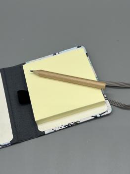 Block Notizen Klebezettel Kleinformat Bleistift Geschenkpapier Gummiband