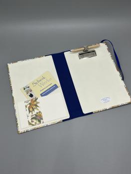 Preview: Mappe A6 Innenseiten Füllung Steckfach Stifthalter blau