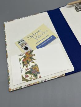 Mappe A5 Detail Steckfach blau