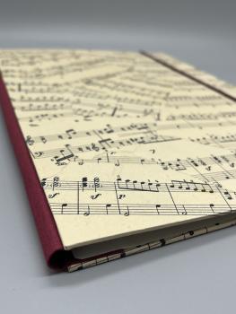 Preview: Buchbinderei Mappe Klemmbrett Musik Noten Klaviermusik Recycling Bindung Buchleinen